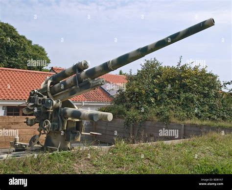 88mm Flak 36 Anti Aircraft Or Anti Tank Gun At The German Occupation