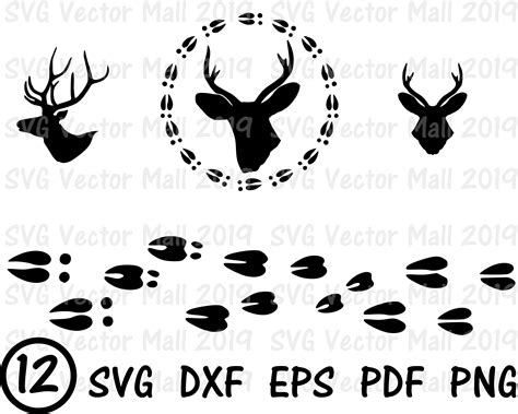 Deer head SVG deer head vectors hunting svg deer hunting | Etsy | Deer decal, Svg, Deer tracks