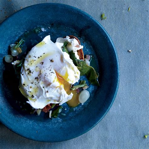 Poached Eggs On Toast With Ramps Recipe