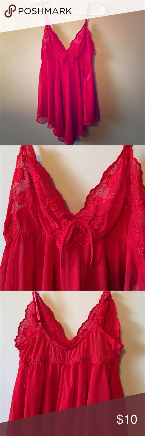 Sheer Red Nightie Clothes Design Fashion Nighty