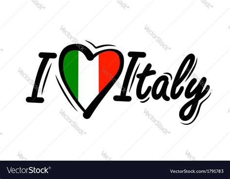 Guest house i love italy is located at via emanuele filiberto 73 in central station district of rome in 2.6 km from the centre. I love italy Royalty Free Vector Image - VectorStock