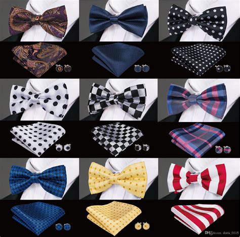 2019 Mens Bow Tie Men Silk Bow Ties Designer For Men Classic Silk Hanky