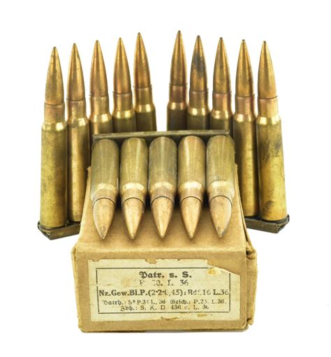 German Wwii 8mm Ammunition Dated 1936 Mm1306