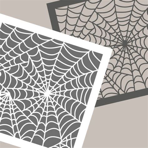 Spider Web Pattern Stencil Cookie Stencils Airbrush Etsy