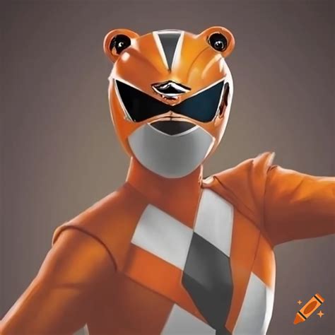 Bear Dressed As The Orange Power Ranger On Craiyon