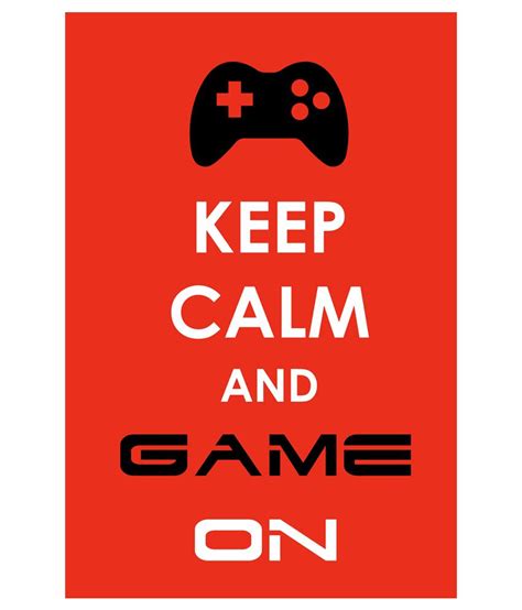 Art Emporio Keep Calm And Game On Poster Red Buy Art Emporio Keep Calm