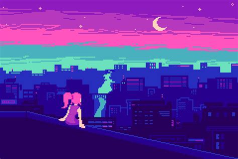 Vaporwave Pixel Art