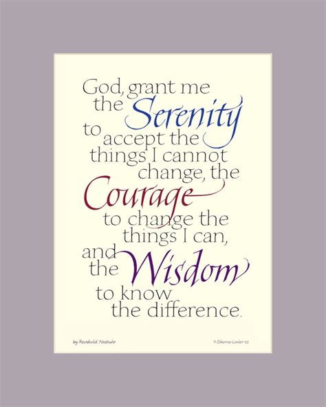 Serenity Prayer 8x10 Serenity Prayer Print Aa Quote Serenity Prayer