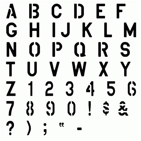 Free Printable Stencils Alphabet Printable Blank World