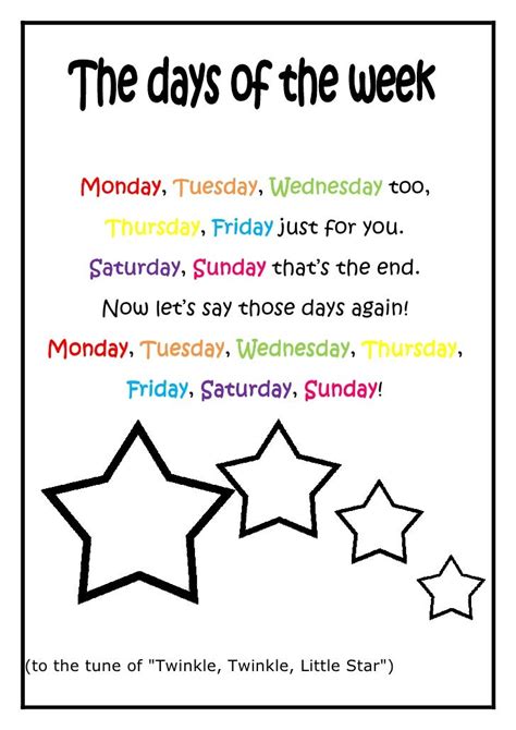 Days Of The Week Song