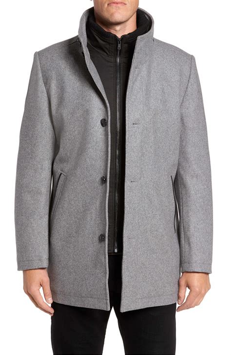 Vince Camuto Classic Wool Blend Car Coat With Inset Bib Nordstrom