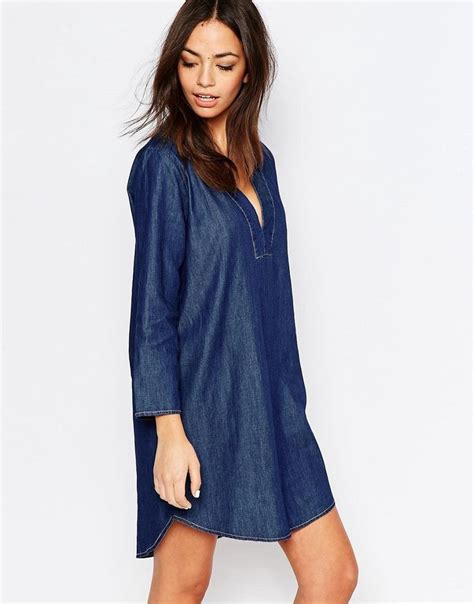 Jdy Denim Tunic Dress At Tunic Outfit Spring Outfits Casual Maxi Dress Prom