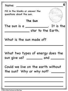 Sun Facts Powerpoint And Worksheets Teacher Made Twinkl Worksheets Library