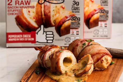 Bacon Wrapped Chicken From Real Good Foods Stuffed With Cheese