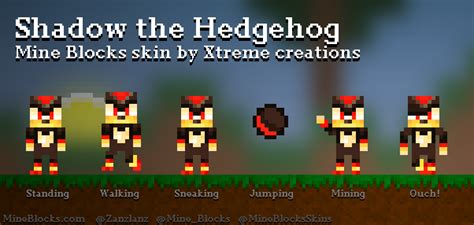 Mine Blocks Shadow The Hedgehog Skin By Xtreme Creations