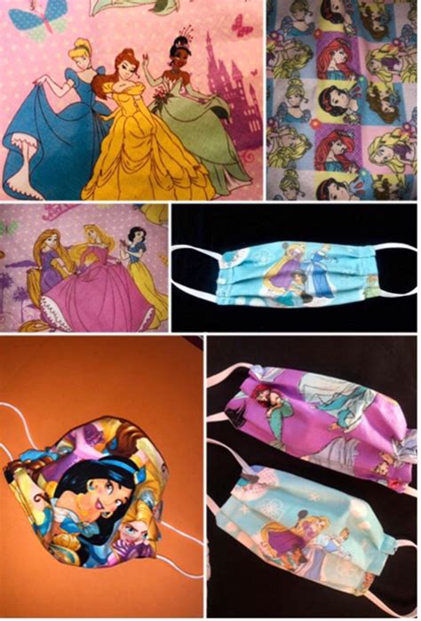 Custom Disney Princesses 100 Cotton Face Mask Washable Etsy