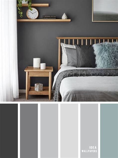 Beautiful Bedroom Color Scheme Teal Misty Gray Benjamin Moore