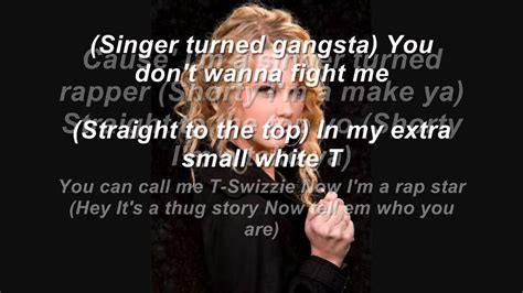 Taylor Swift Feat T Pain Thug Story Lyrics Hd Youtube