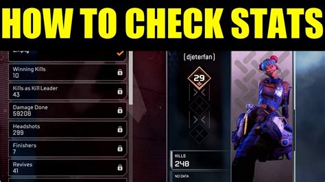 How To Check Your Stats In Apex Legends Apex Legend Wins And Kills