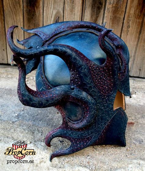 Fantasy Leather Helmet Kraken Medusa Armor Cthulhu Costume Larp