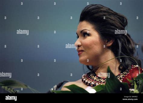 Russian Soprano Anna Netrebko Smiles On Stage In Brunswick Germany 16 May 2009 It Was