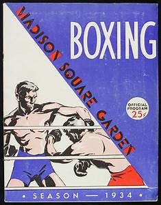 Lot Detail 1934 Season Square Garden Boxing Program