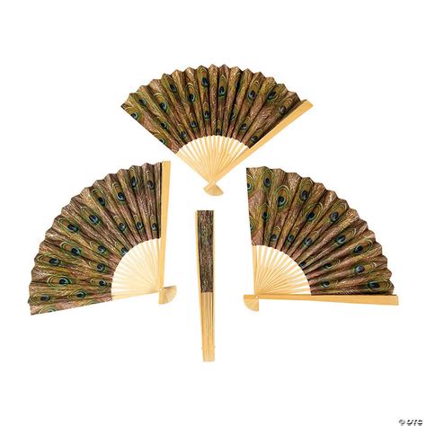 Peacock Folding Hand Fans Oriental Trading