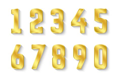 Gold Numbers Vector Art Icons And Graphics For Free Download