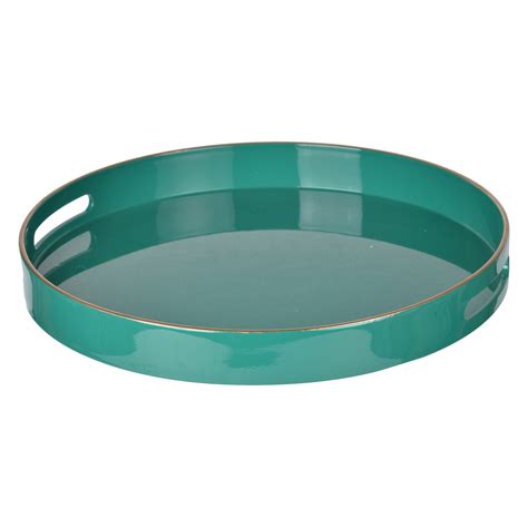 A And B Home 15 In Round Plastic Decorative Tray