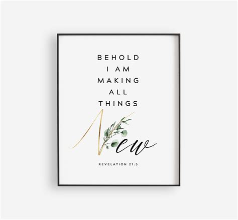 Revelation 215 Making All Things New Bible Verse Printable Etsy