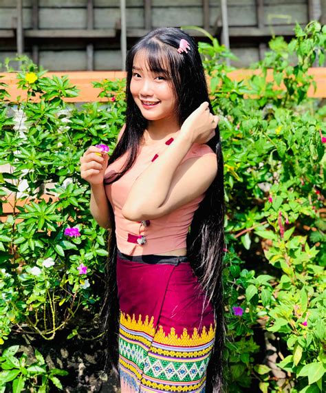 Cute Face Dolly Girl Thet Hnin Shwe Zin In Burmese Outfit Burmese