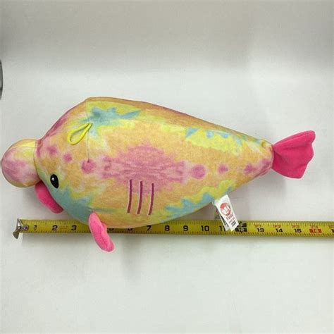 Fiesta Toys Blob Fish Fiesta Snugglies 5 Rainbow Tie Dye Plush Soft