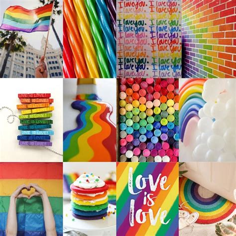 Rainbow Pride Collage Kit Digital Print Kit Dorm Collage Etsy