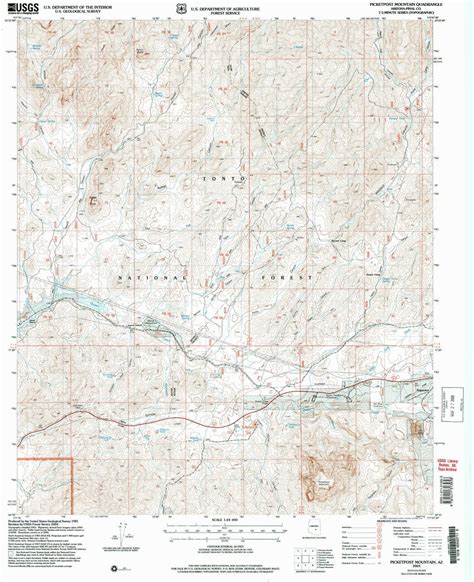 Yellowmaps Picketpost Mountain Az Topo Map 124000 Scale