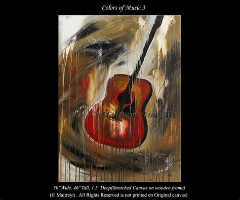 Abstract Art Paintings Muisc Guitar Painting Original Abstract Art