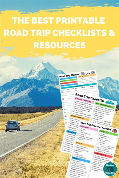 The Best Printable Road Trip Checklists Road Trip Checklist Road