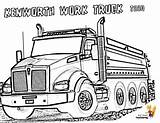 Coloring Truck Kenworth Dump Trucks Boys Cabover Books Colouring Construction Custom Template Dirty sketch template
