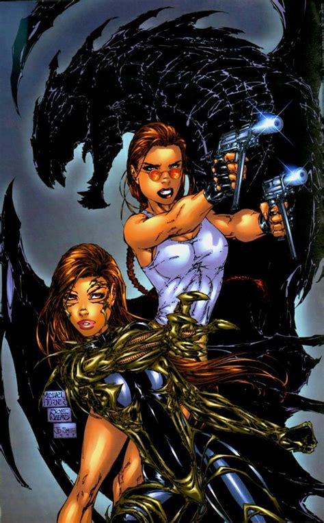 Tomb Raider Witchblade Revisited By Michael Turner Comic Book Characters Comic Character Comic