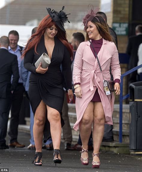 Scottish Grand National Racegoers Arrive For Ladies Day Daily Mail Online