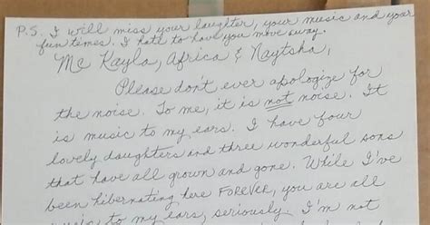 Woman Writes Apology Letter To Neighbour Over Noise And Gets