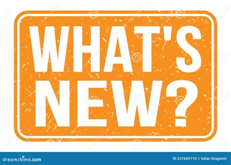 What`s New Words On Orange Rectangle Stamp Sign Stock Illustration