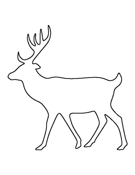 Printable Deer Outline Printable World Holiday