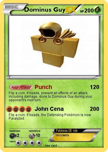 Pokémon Dominus Guy Punch My Pokemon Card