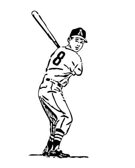 Baseball Batter Clipart Line Art Free Stock Photo Public Domain Pictures