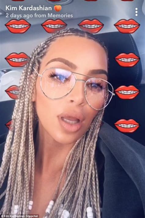 Kim Kardashian Shows Off New Braids On Snapchat Daily Mail Online