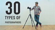 30 Different Types of Photographers - YouTube