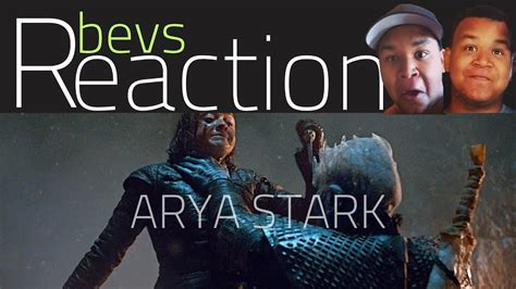 Reaction Arya Kills The Night King Gameofthrones Nightking Aryastark Youtube