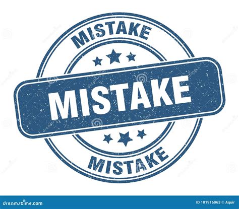 Mistake Stamp Mistake Round Grunge Sign Stock Vector Illustration Of