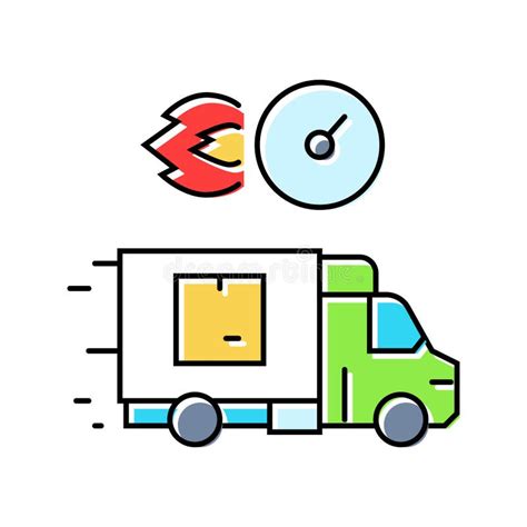 Last Mile Delivery Logistic Manager Color Icon Vector Illustration