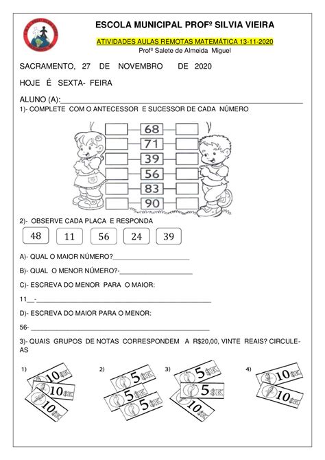 Decomposição De Numeros Atividades